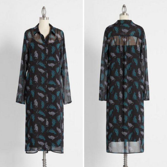 Modcloth Dresses & Skirts - NWT Modcloth Just Kitten Around Shirt Dress | XL